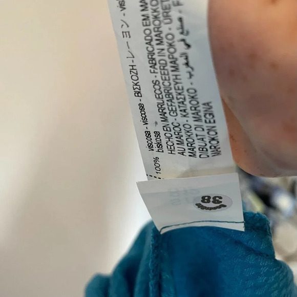 Zara Satin Effect Skinny Strap Mini Dress Aqua Blue Bloggers Fav  Sz S - Picture 7 of 7